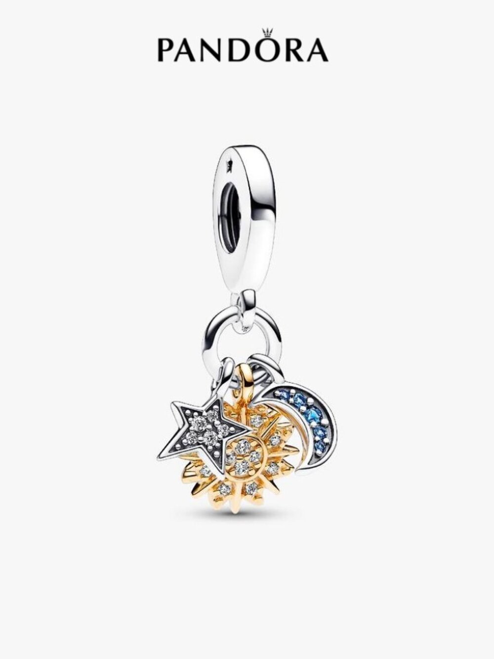 Pandora Two-tone Celestial Triple Dangle Charm